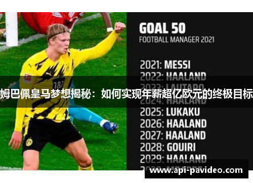 姆巴佩皇马梦想揭秘：如何实现年薪超亿欧元的终极目标